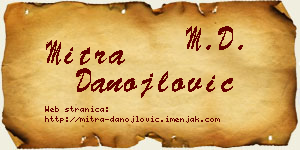 Mitra Danojlović vizit kartica